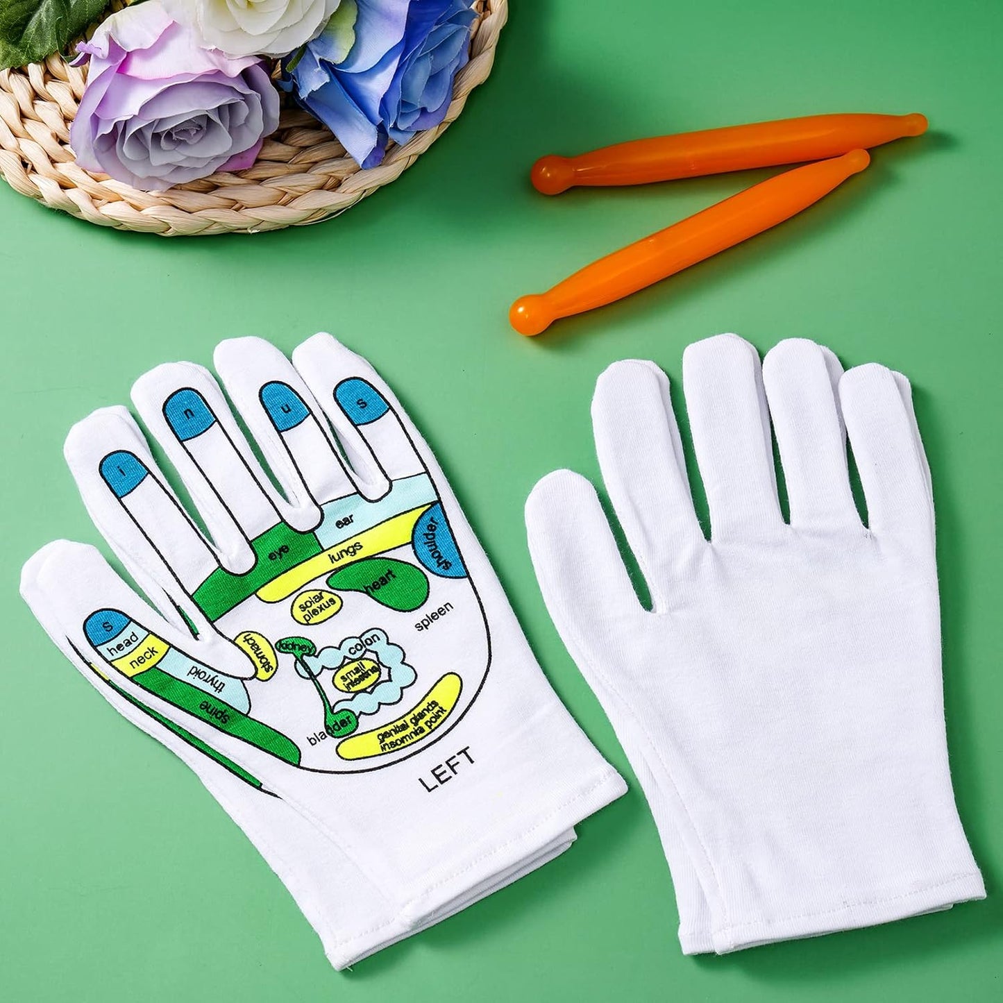 😇Reflexology Chart Gloves With Tool | 🔥 GREAT DEAL 30% OFF TODAY🔥