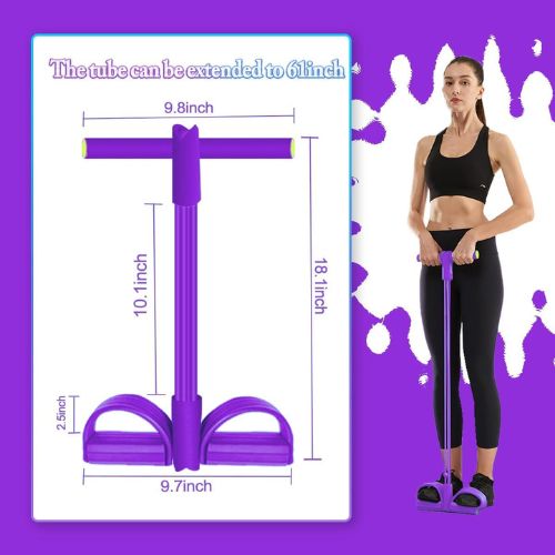 ๐ Resistance Band 4-Tube Yoga Pedal Puller