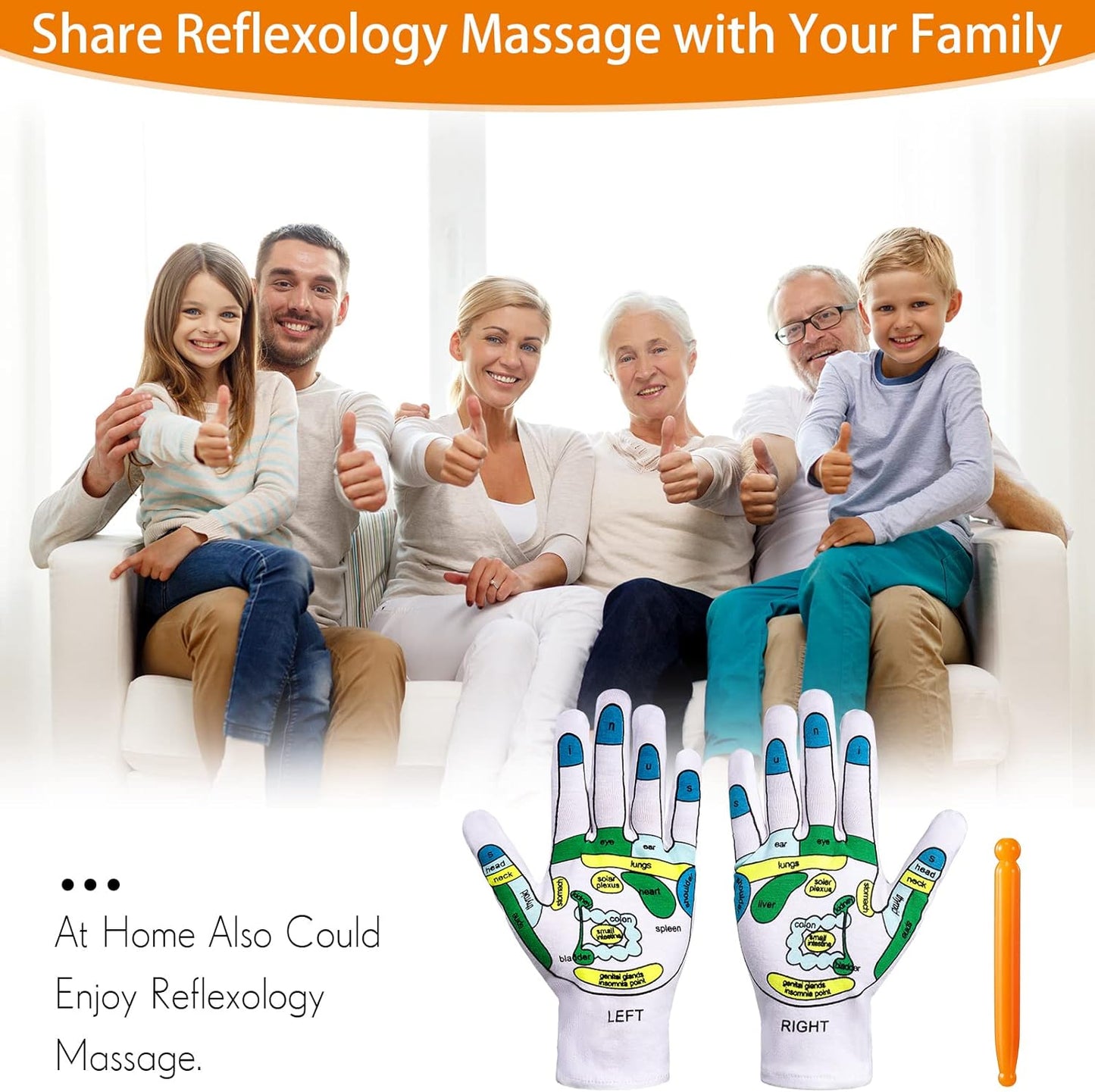 😇Reflexology Chart Gloves With Tool | 🔥 GREAT DEAL 30% OFF TODAY🔥